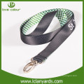 Linhas aéreas populares fivela de poliéster material preto lanyard lanyard